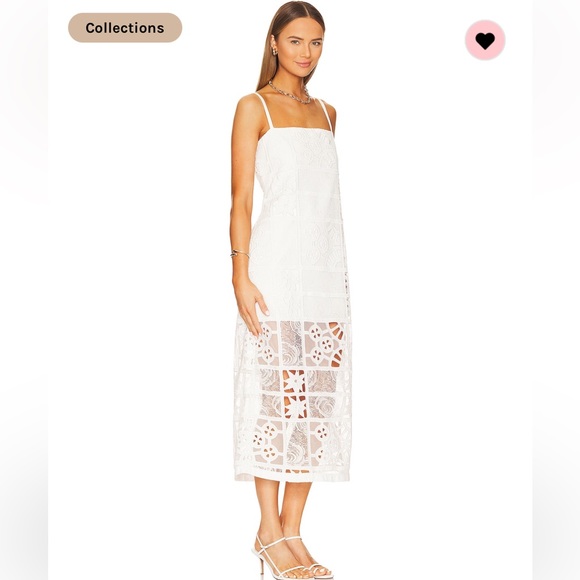 Alexis Bronze Midi Dress White - Picture 2 of 7